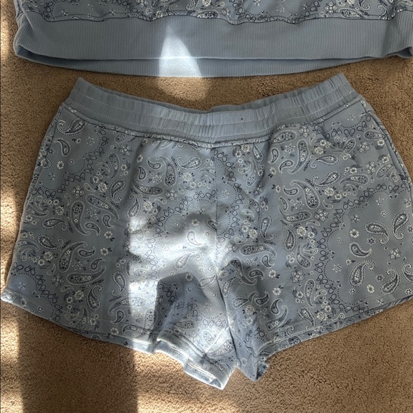 Aerie Light Blue Embroidered Pajama Set - Picture 2 of 8